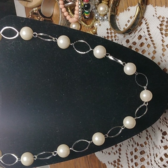 unkown Jewelry - Fashion silver-tone & faux pearl necklace